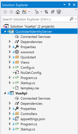 adding the IdentityServer Quickstart